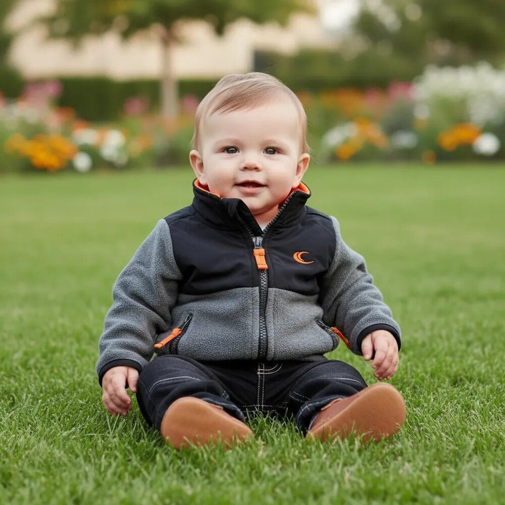 Carter's Colourblock Fleece Neon Accents Jacket 3 Months